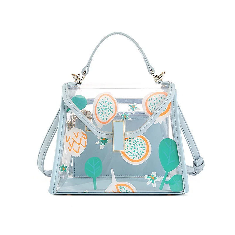 2022 Spring Summer New Design Pink Jelly Clear Bags Women Purse Handbags Ladies Fancy Transparency Crossbody Bags
