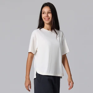 High Quality Softness Sportswear Women Crewneck Short Sleeve Gym Shirt Custom Compression Yoga Top Blank Short T-shirt for Women