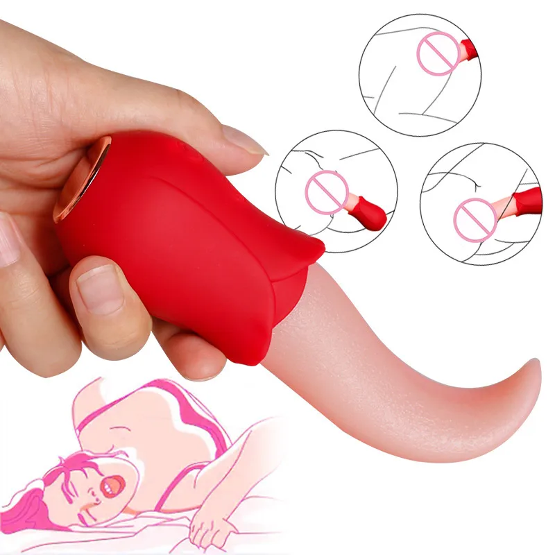 Soft Realistic Toung Vibrator Toy Adult Oral Vibrating Tongue Shaped Dildo Vibrator Sex Toys for Woman Sextoy