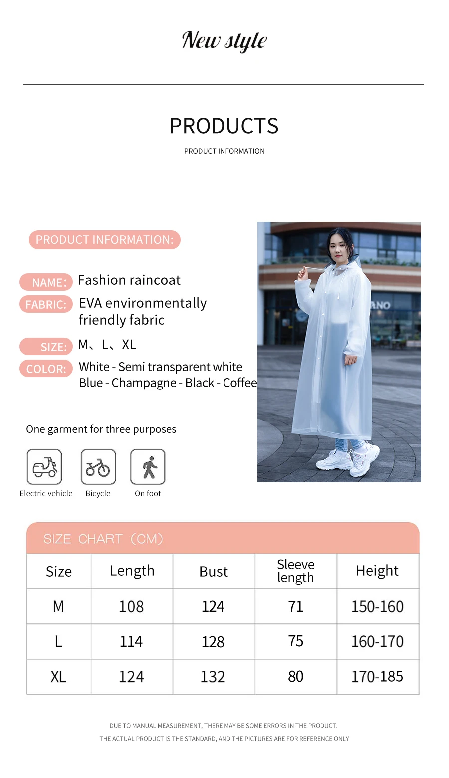 custom unisex Raincoat long full-body modern female single electric battery car adult rain coat one-piece manufacture