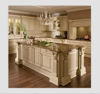 European Style Solid Wood Modern Kitchen Cupboard Furniture Manufacturer