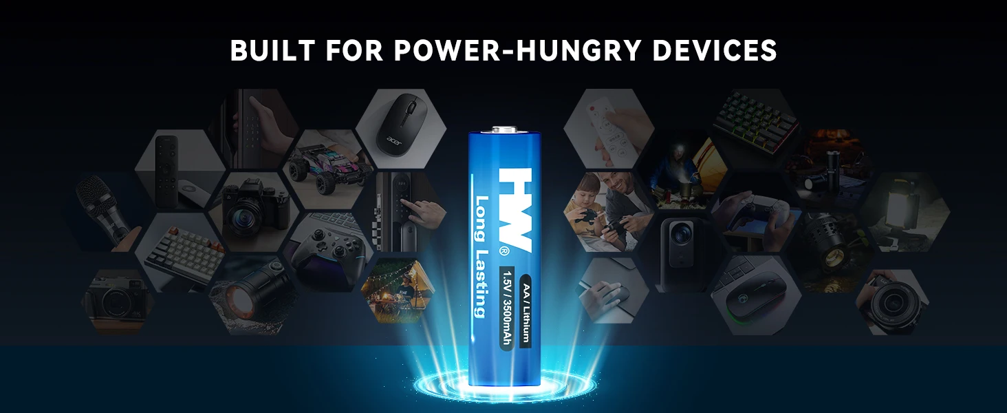 hw 24 pack non rechargeable aa lithium batteries 15v 3500mah-5