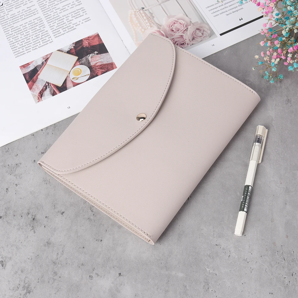 RTS Personalized Planner Notebook Organiser Travel Document Holder Bag PU Leather Office A4 File Holder Desktop Manufacturer