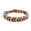 Leather Dog Collar Blue