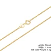 14K 1.1mm cable chain