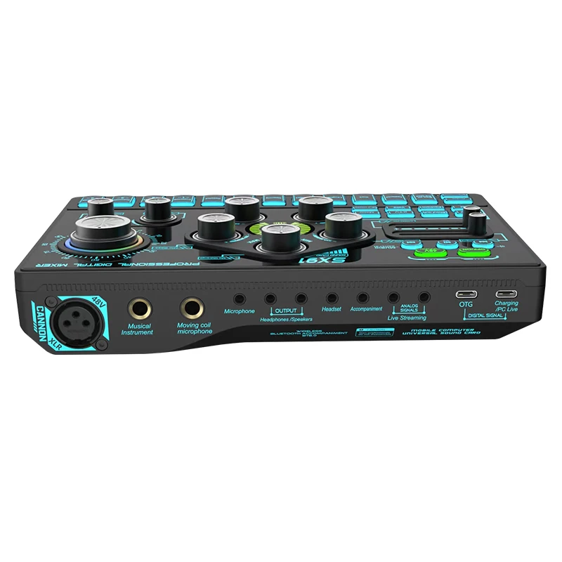 Podcast Desktop Setup Sound Card SX91 - Streaming Studio