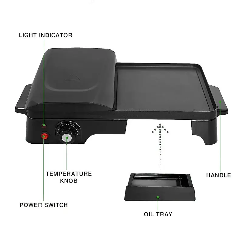 RSC Hotel Household Die Casting Aluminum Electric Indoor Grill Temperature Control Smokeless Hb637d1bd0ff24baeafc17f7fddca9afc4