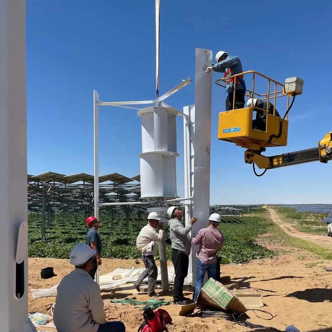 H Type 30KW Vertical Wind Turbine 380V with Vertical Coreless Maglev Generator 3 Blades Aluminium Alloy Start-Up Speed 2m/s