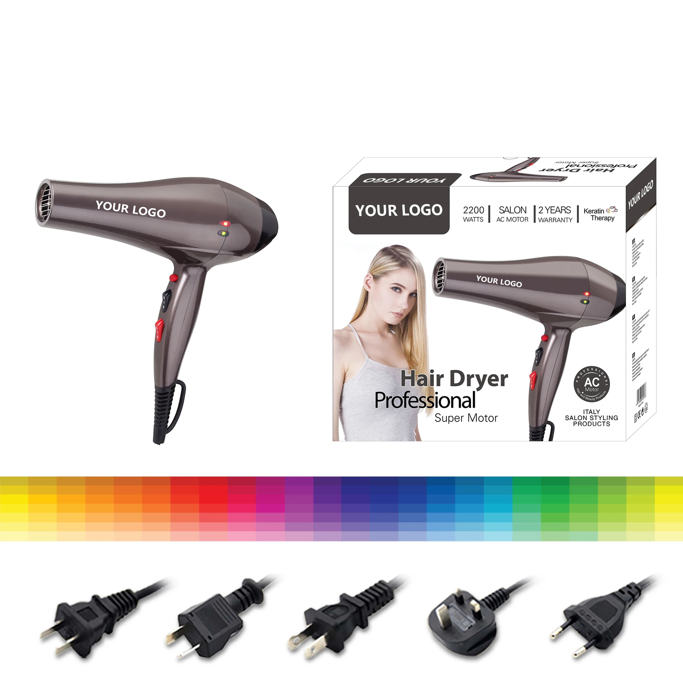 MAC Keratin Therapy 5000W Hair Dryers Professional AC Motor Hair Blow Dryer  One Step Grey Color Wholesale Hair Dryer
