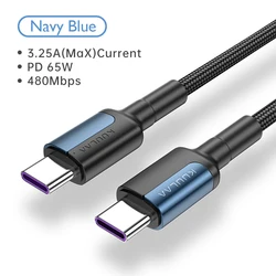 Зарядный кабель KUULAA PD 65 Вт QC 3A для быстрой зарядки с type c на type c