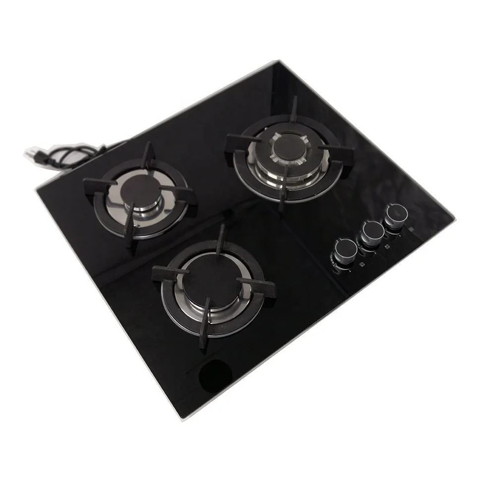 60cm Width 3 burner Tempered Glass Gas Cooker Stove SG35901