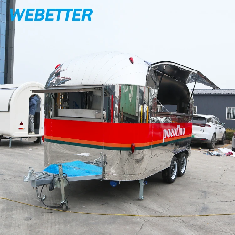 WEBETTER Mobile bar Trailers Small mobile Mobile Fast Food Trailer Mini Mobile Snack Machines Food Truck Food Shop for Sale
