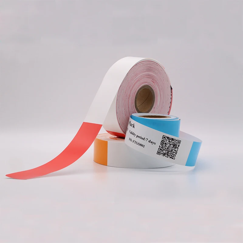 Водонепроницаемые цветные бумажные браслеты с принтом для билетов FTGO, браслет для идентификации для мероприятий