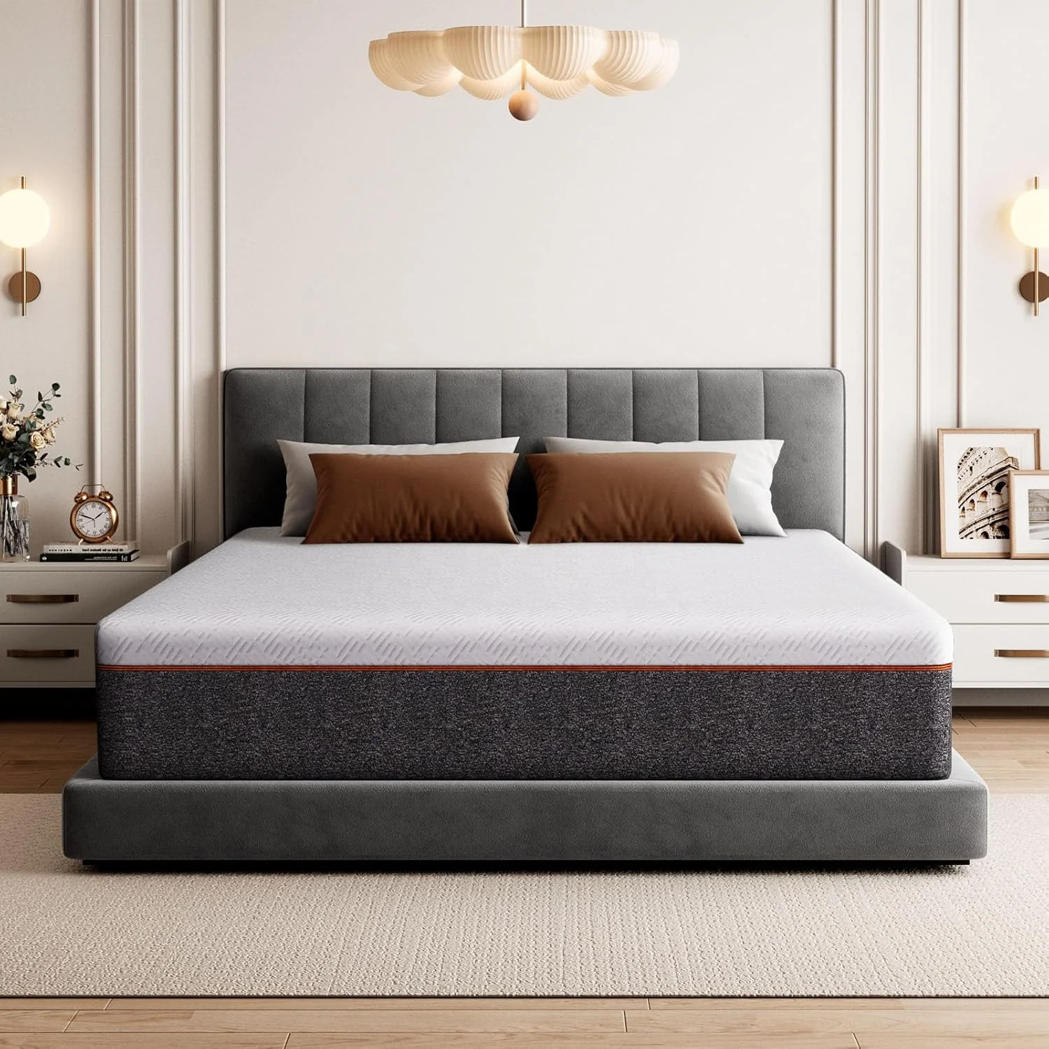 Washable Adjustable Bed Memory Foam Mattress Cover with Zipper