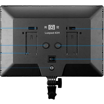 Nanguang LUXPAD43H Pro LEDビデオライト ACアダプター付き 3200K-5600K