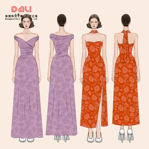 High Quality Custom Clothing for Women New Design High Fashion Lace Decorated Dress Woven Weaving Direct China Factory Suppliers