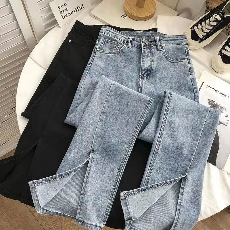Hot Sell Latest Design Stretchy Denim Jeans Women Flared Pants ...
