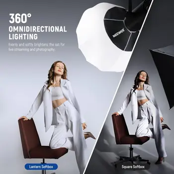 NEEWER 50cm/65cm/85cm Lantern Softbox Quick Release Light Diffuser Bowens Mount Softbox with Lightweight Nylon Alloy detail image