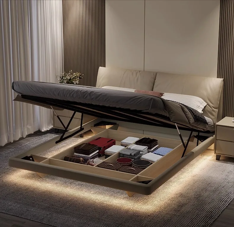 Elephant Ear Upholstered Bed Stylish And The Bed Comfortable Genre Of