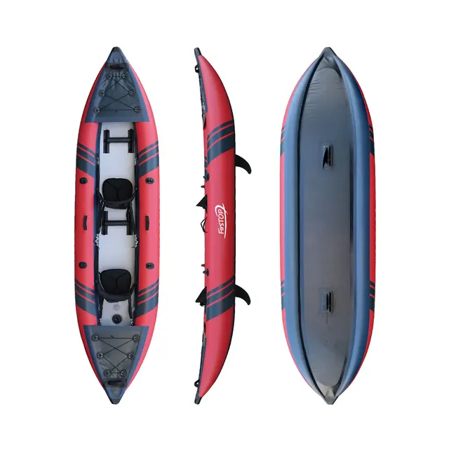 Fashion New Durable PVC Customized Fishing Kayak Inflatable Fishing Boat Canoe Kayak for Sale Professional Canoe 2 People Fish