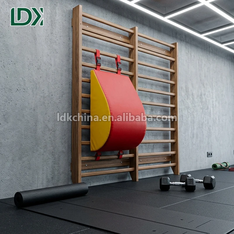 LDK Customized Kids Gymnastics Equipment Wall bar Mat Stall bar Curved Pad for Stretching Exercise