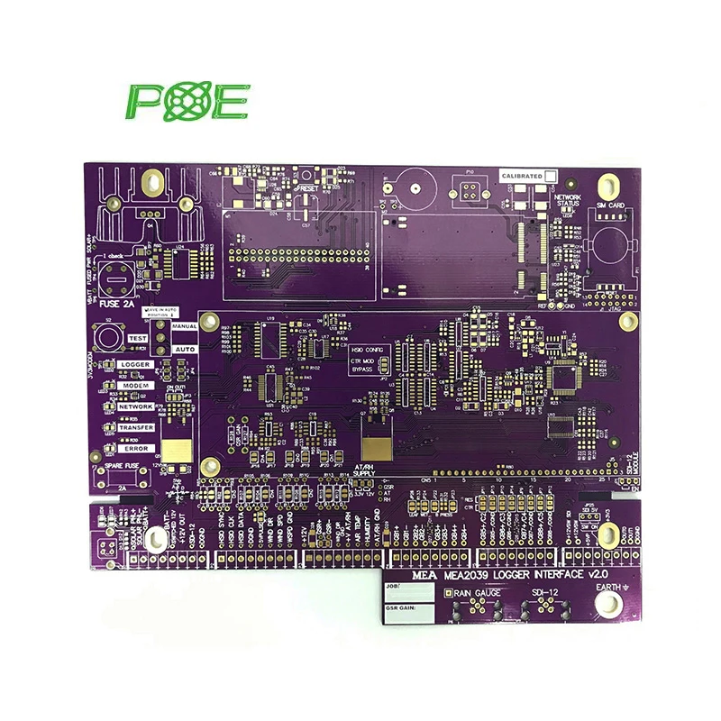 Assembly PCBA Service Custom Ru 94v0 Double Layer Bare PCB Printed Circuit Board in FR4