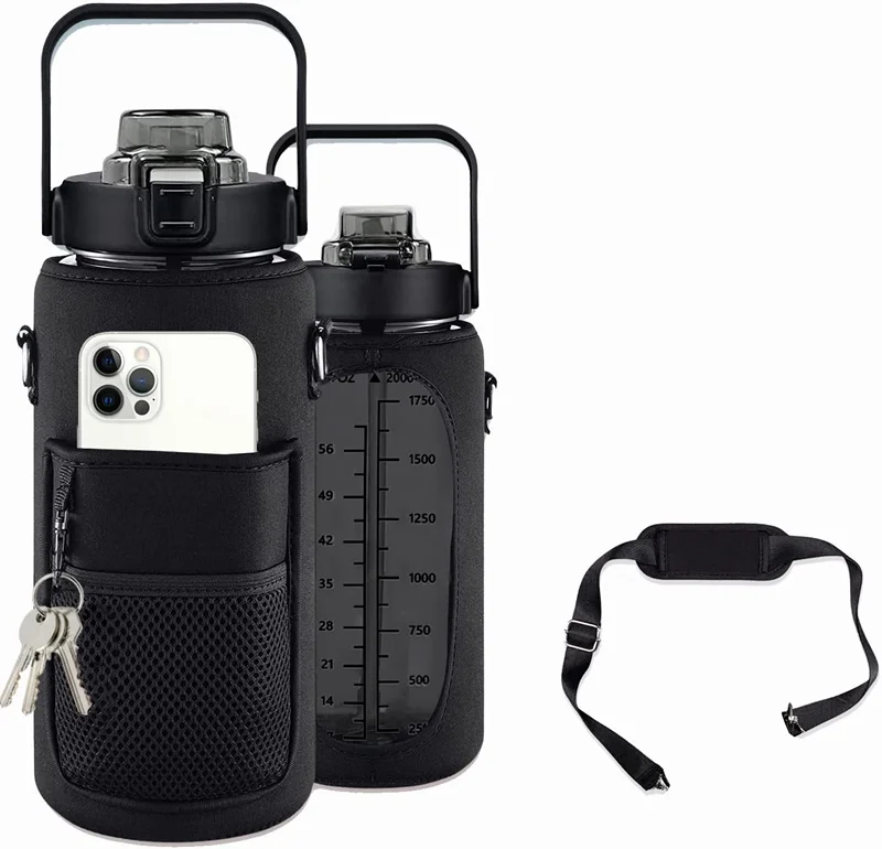 Sport Water Bottle Thermal Cover Bag Carrier Sleeve Sling Holder