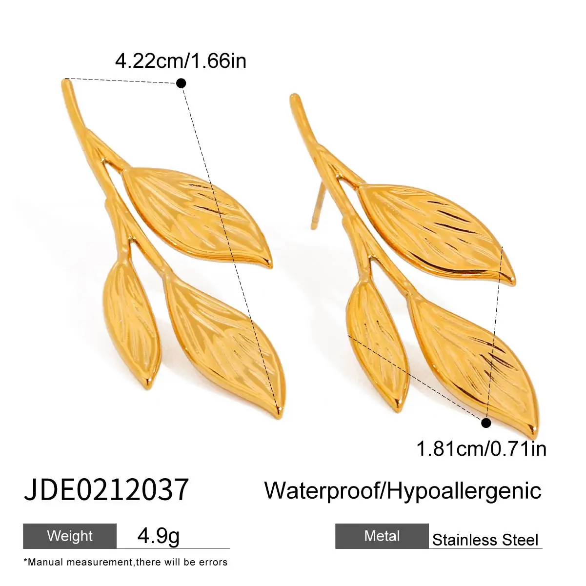 Delicate leaf earrings