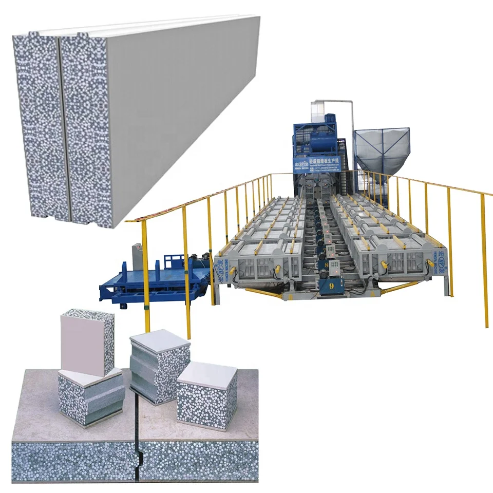 Precast Concrete Wall Panel Machine Styrofoam Making Moulding Lightweight Hollow Eps Cement Sandwich Precast Wall Panel Concrete
