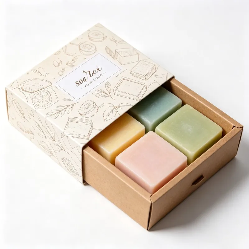 Cutie de hârtie premium înaltă, mică, maro kraft, pentru ambalarea produselor de îngrijire a pielii, cadouri și artizanat – ambalaj de frumusețe pentru săpun făcut manual