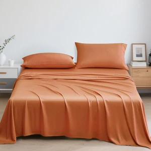 100% Bamboo Bed Sheet Set Cooling & Luxurious Silky Hypoallergenic Extra Deep Pocket Fitted Sheet Pillowcase Duvet Cover