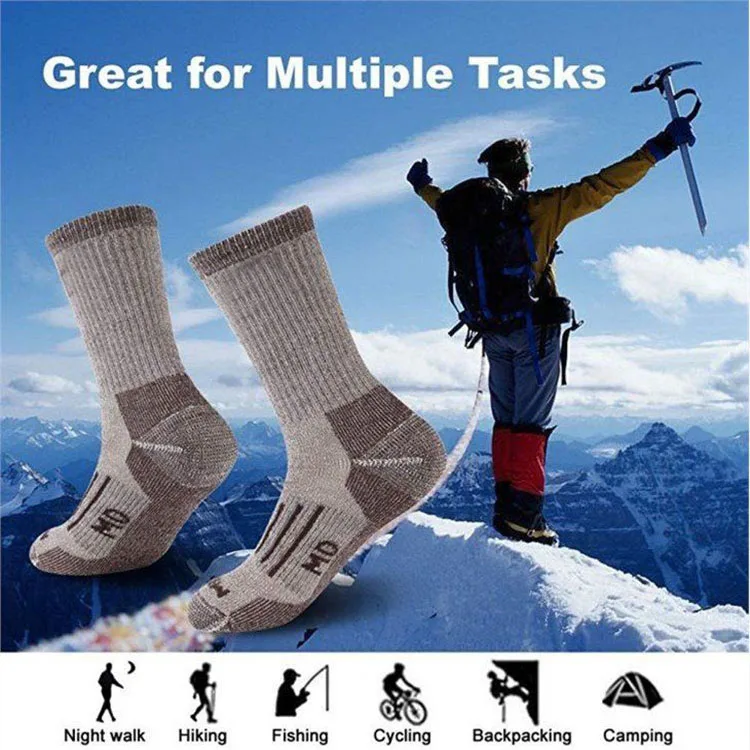 Xr0017 Hiking Ski Socks Merino Wool Crew Socks Buy Hiking Socks