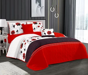 Factory Price Custom Bedspread and Quilt Set Middle East Arabic Bed Sheet Set for Hotel Use Oversize King Cotton Material