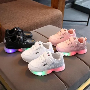 Sneakers Child Kids Boys Girls Luminous Sneakers Soft Sole Kids' Sport Shoes Children Mid Shoes with Led Light