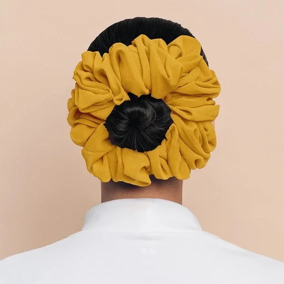 Wholesale Women Large Oversized Hair Headband Chiffon Hair Elastic Scrunchies  Hair Accessory Giant Scrunchies