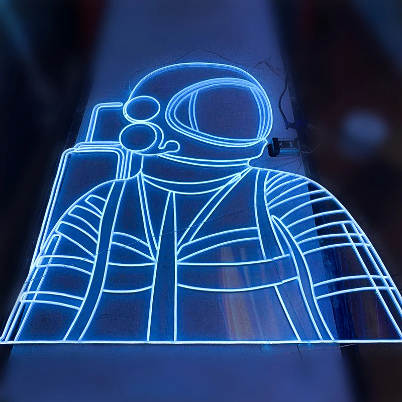 Индивидуальный цельный наружный водонепроницаемый астронавт пыленепроницаемый светодиодный неоновый знак для наружного украшения