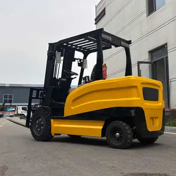 China Electric Forklifts Four Wheel Electric Forklift 1.5 Ton Multifunctional Self Loading Warehouse  Battery Forklift Battery