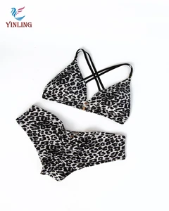Grey Leopard Low Waist Bundle Pole Fitness Wear High Quality Pole Wear