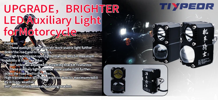 product tiypeor tangent light led super bright spotlight for motorcycle off road atv utv high power auxiliary headlight work fog lights-2