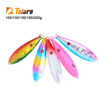 Metal Jig Lure Laser Seven-Color Glow-in-the-Dark Slow-Roll 100g Artificial Hard Bait Sea Fishing Boat Fishing Lead Fish Lure – Metal Jig – view 5