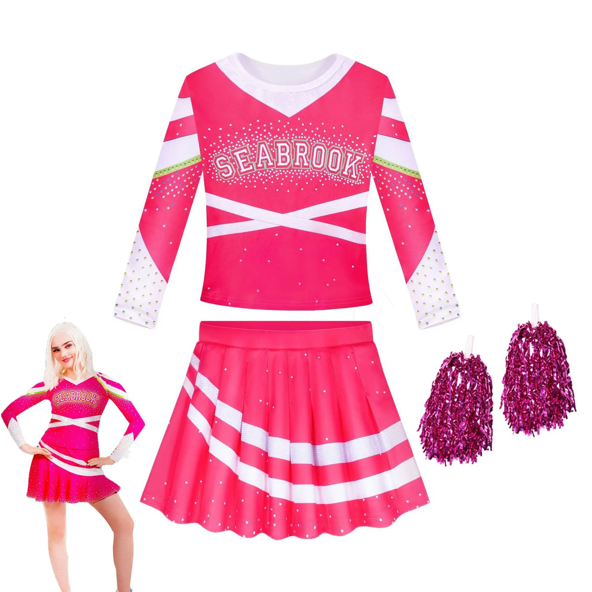 Girls Toddler Cheerleader Uniform Cheerleader Dress Cheer 