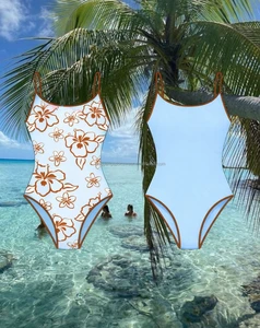 Summer Printed Fabric One Piece Bikini  Luxury Fabric Seamless Quick Dry Spandex/Nylon