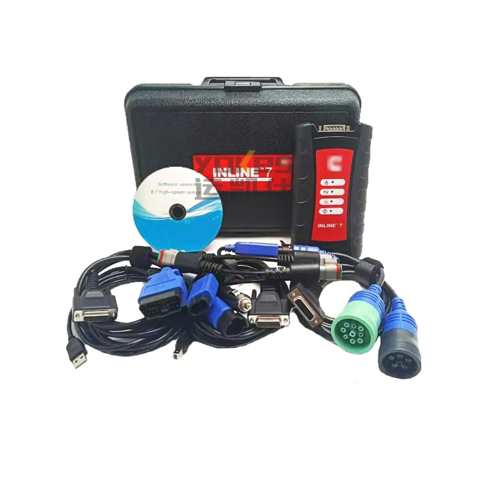 INLINE 7 Diagnostic Tool Engine Fault Scanner Detection Data Adapter Excavator Parts 5299899 for Cummins Komatsu