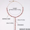 Collana a forma di Y con quadrifoglio-2