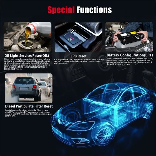 VIDENT IAuto708 Full System Scan Tool OBDII Scanner OBDII Diagnostic Tool for All Makes