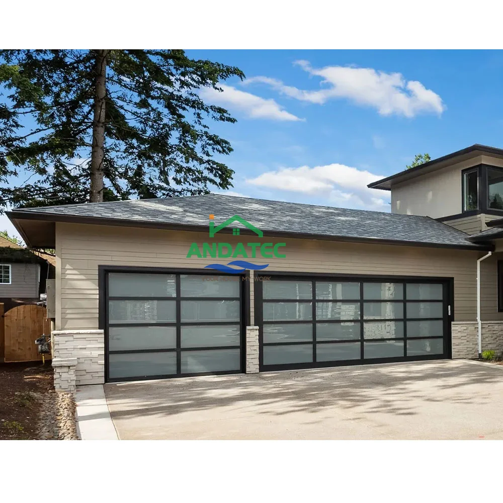 Hot Sale Modern Villa House Aluminum Garage Door Waterproof Glass