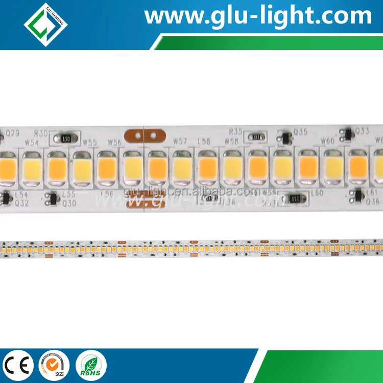12V 10mm  High CRI Bi-Color LED Strip 2835 240led/m CCT tunable Ra95 led ribbon