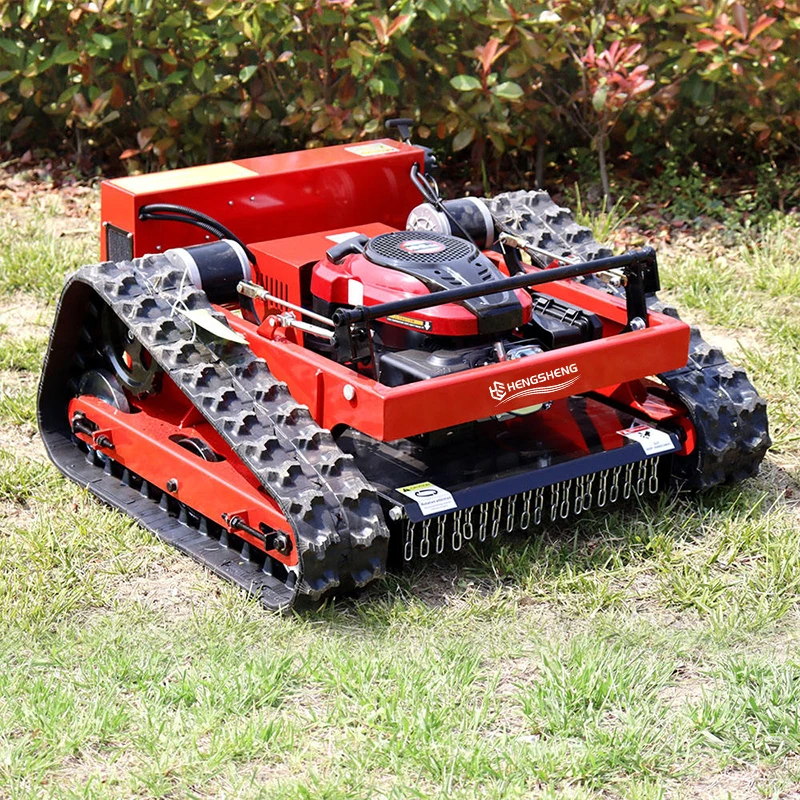 CE/EU/EPA Remote-controlled Tracked Lawn Mower Cutting Width 550mm Longxin Engine One-key Start 2.5 Acres Per Hour Robotic Mower