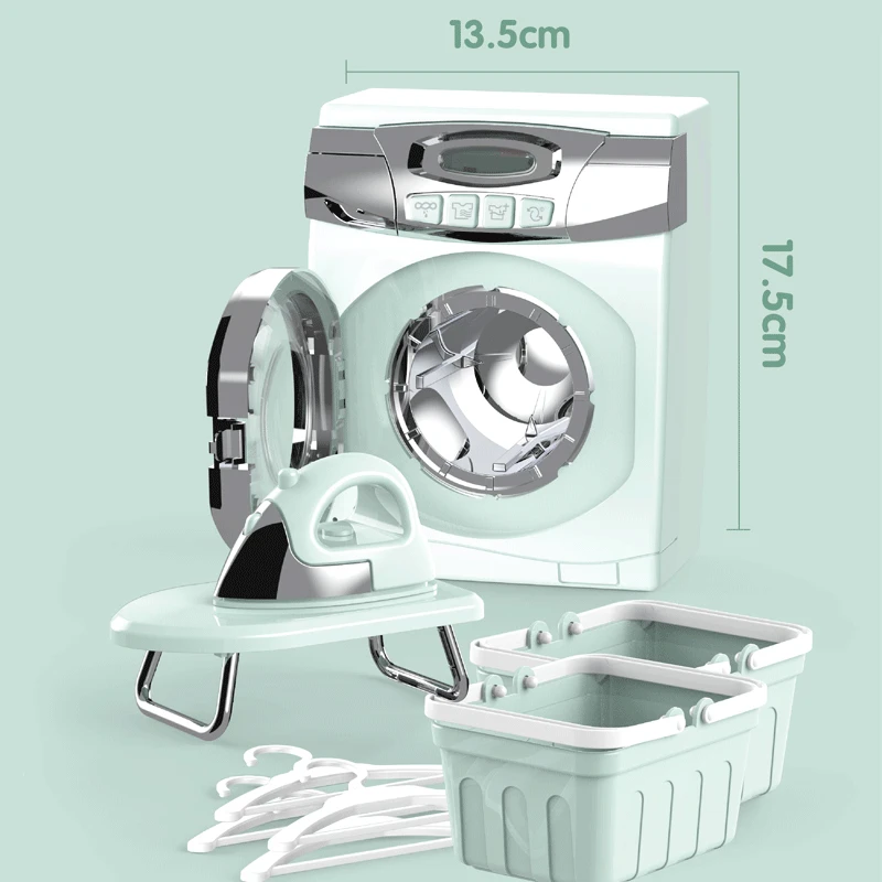 Gioca a lavatrice e asciugatrice per bambini, lavatrice giocattolo