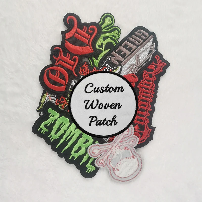 Custom Sample Heat Press Logo Embroidery Letter Iron On Letters Patches